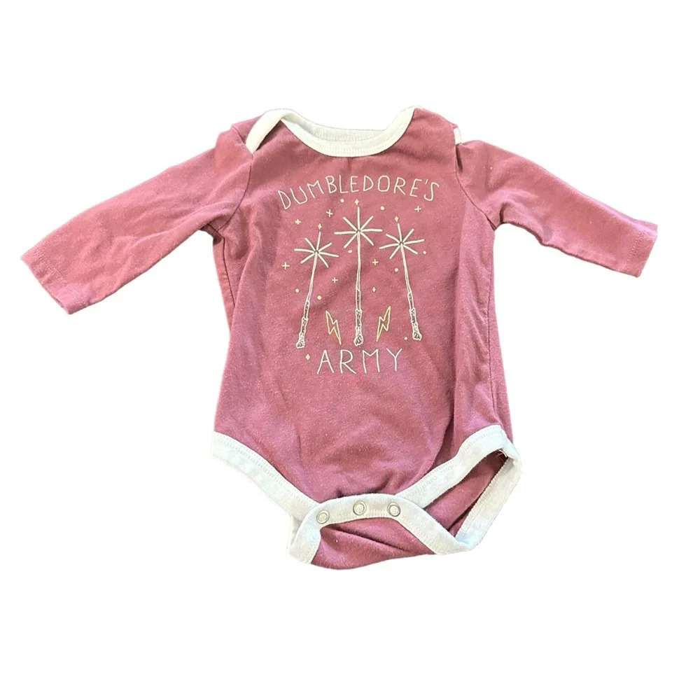 Harry Potter baby girls size 0-3 months long sleeve onesie